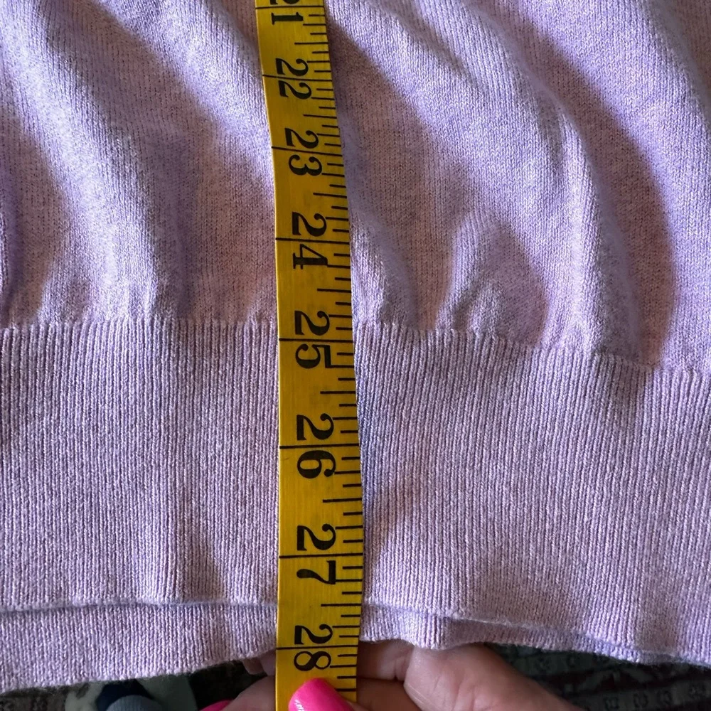 Banana Republic sz Large NWOT cashmere‎ and cotton blend lavender vneck sweater